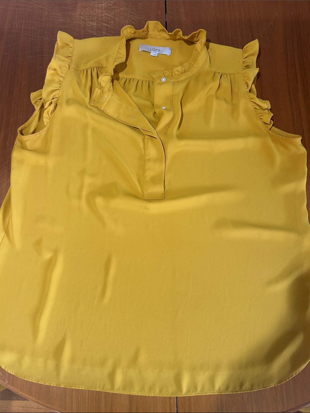 LOFT Mustard Yellow Sleeveless Top